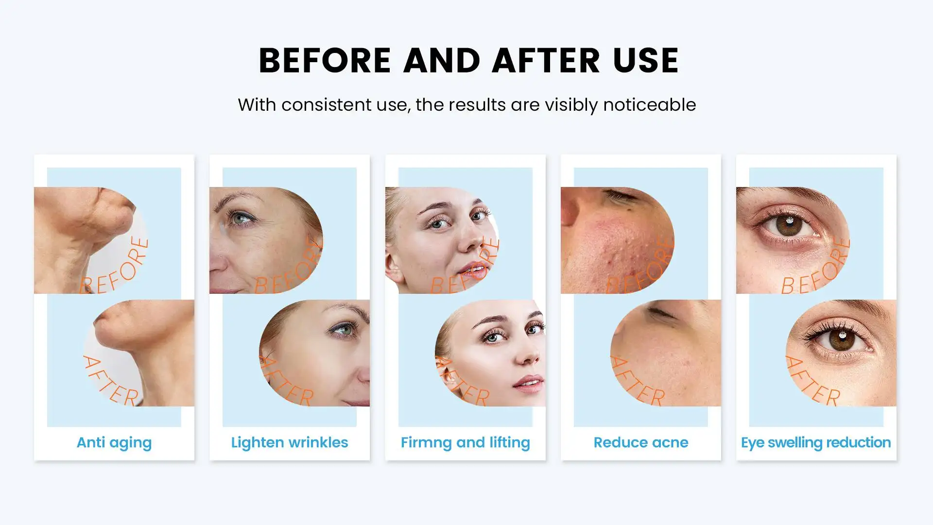 beauty device before and after