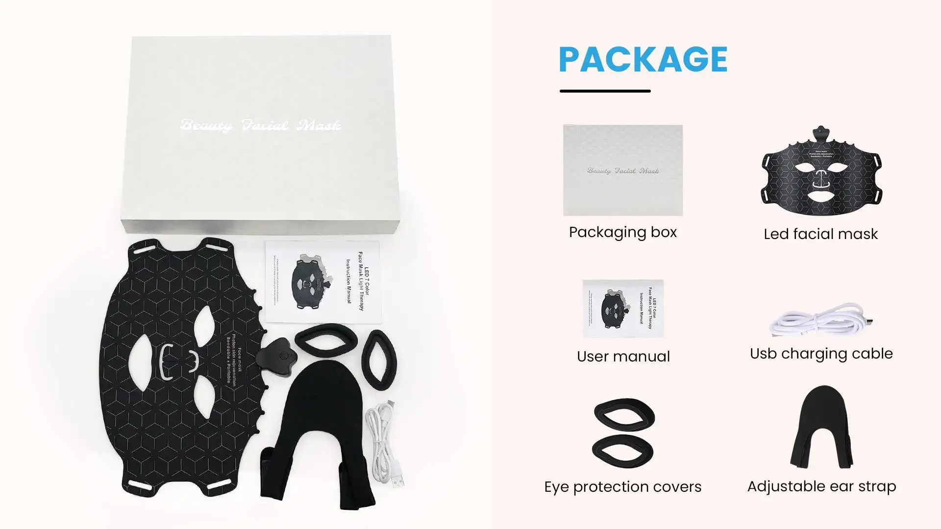 7 color led face mask factory