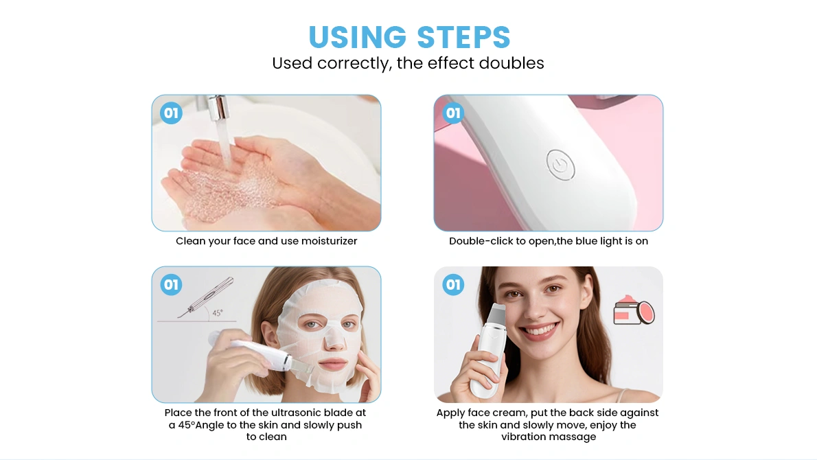ultrasonic skin scrubber how to use