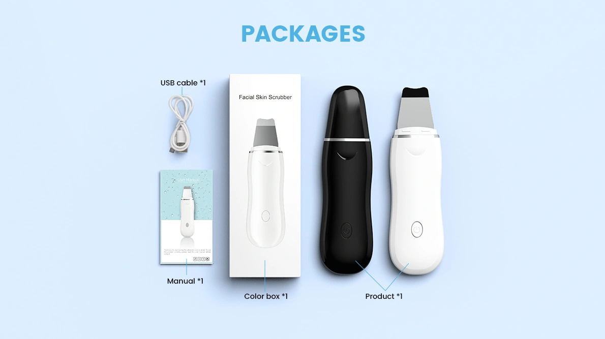 facial ultrasonic skin scrubber