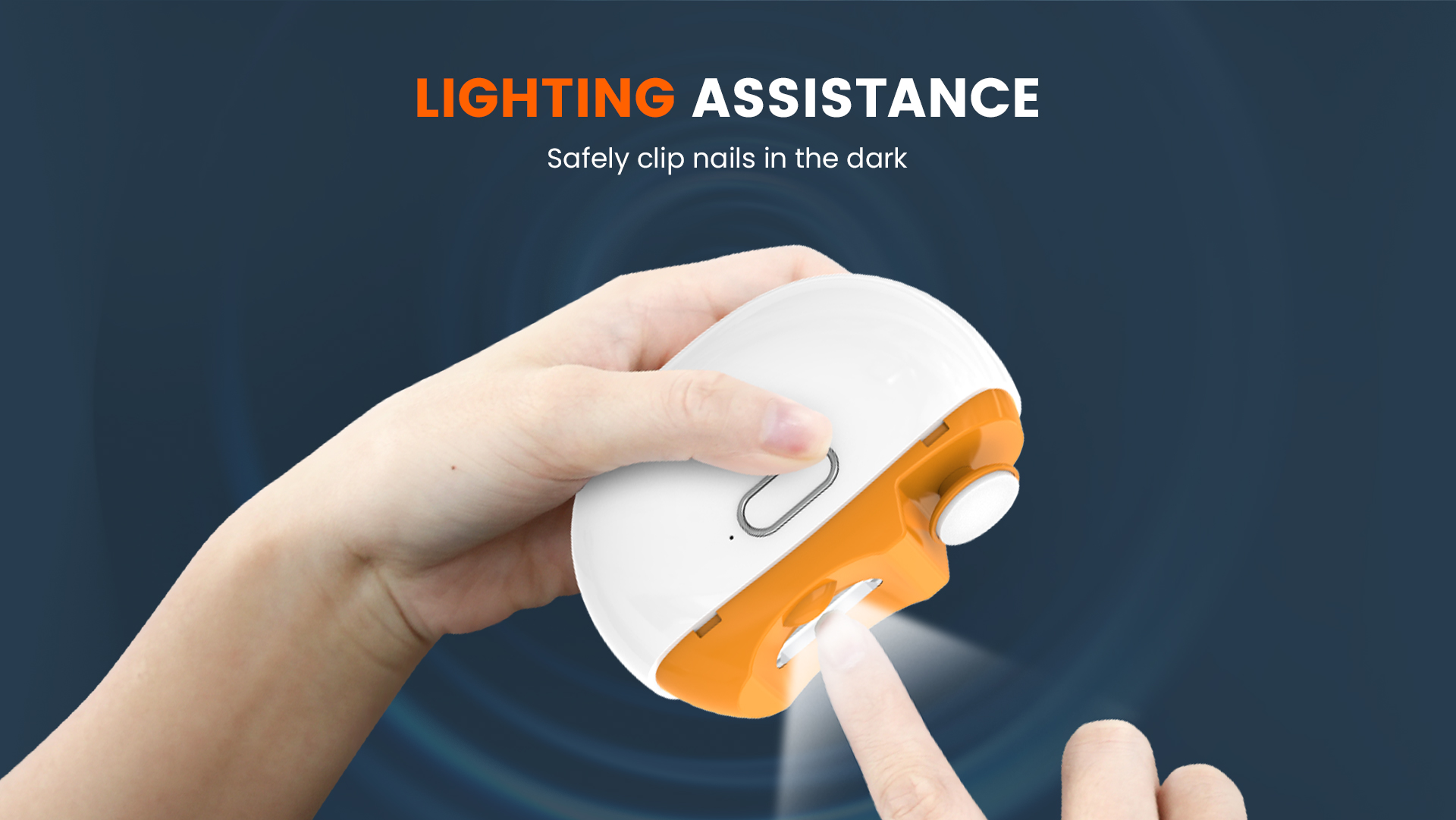 electric nail clipper with light