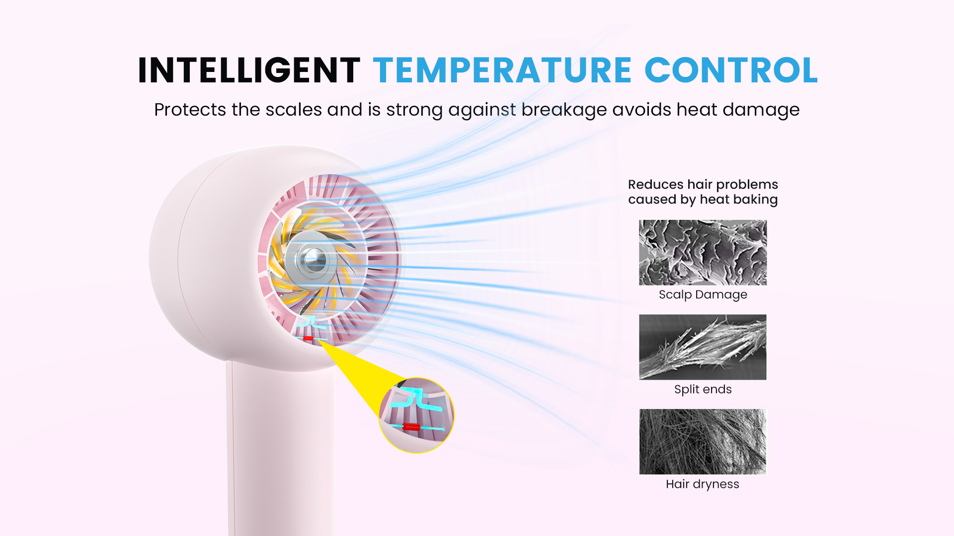 hair dryer with temperature control