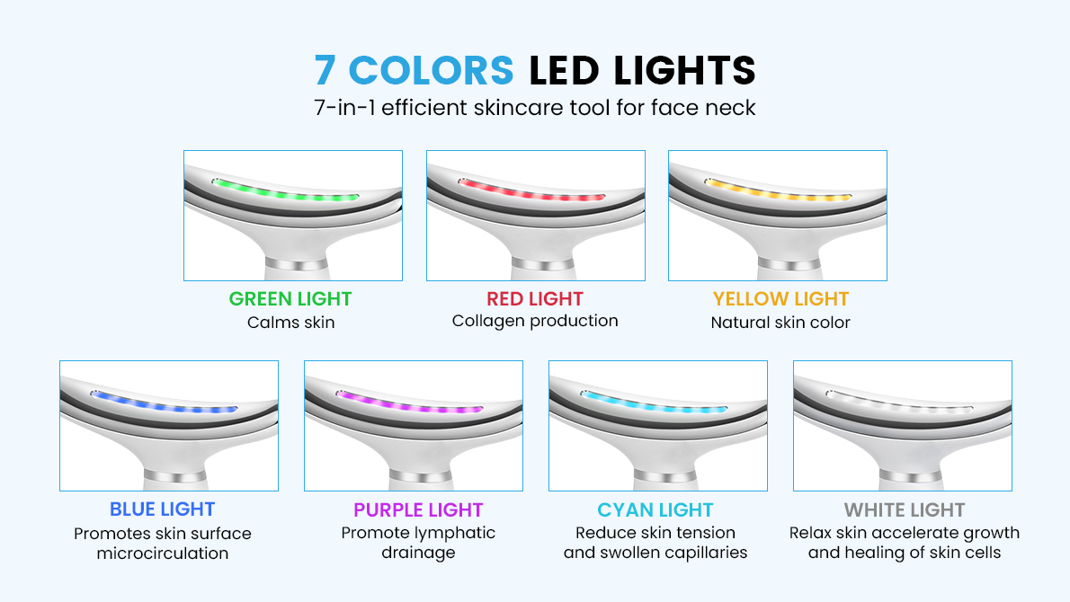 7 color beauty device for face and neck instructions