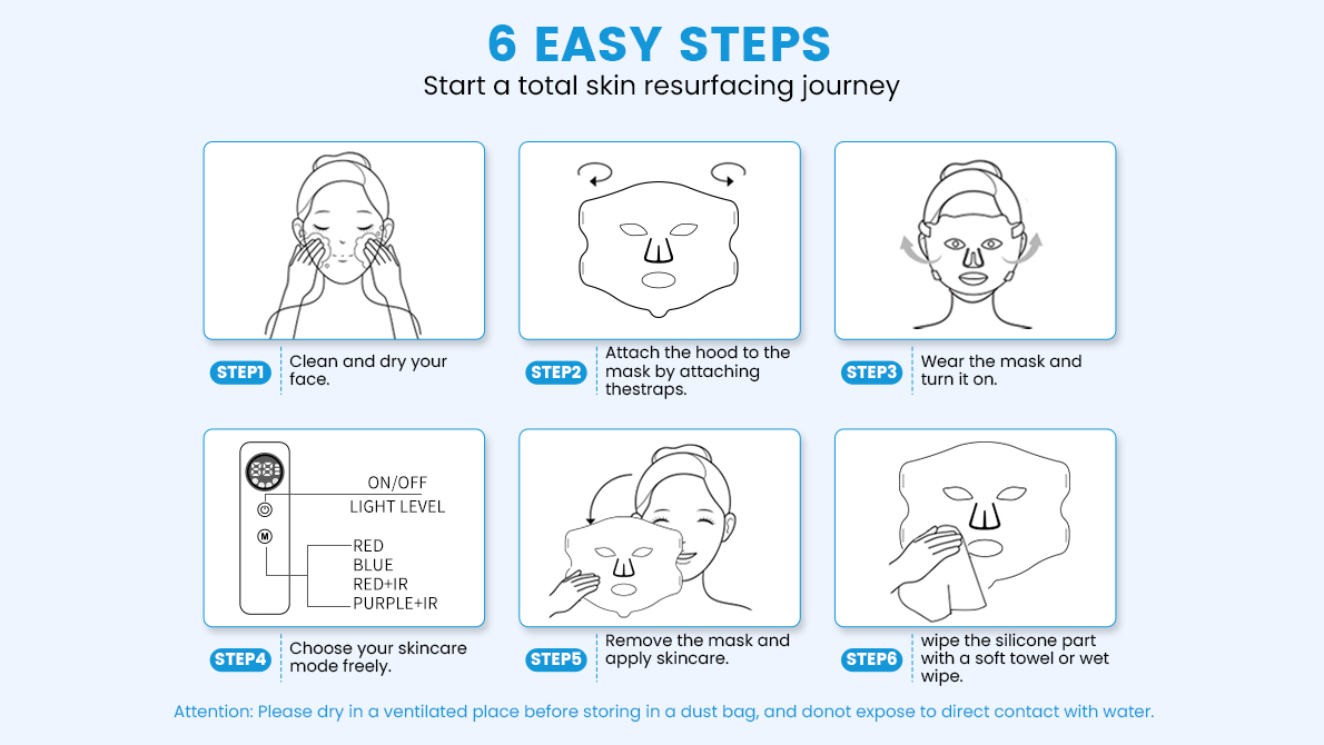 how to use led mask