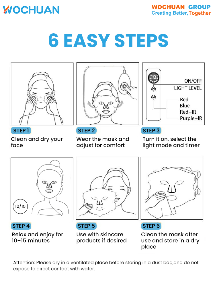 how to use an LED face mask