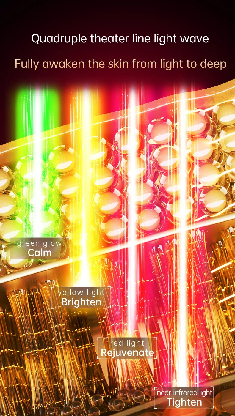 Four light therapy modes address skin concerns