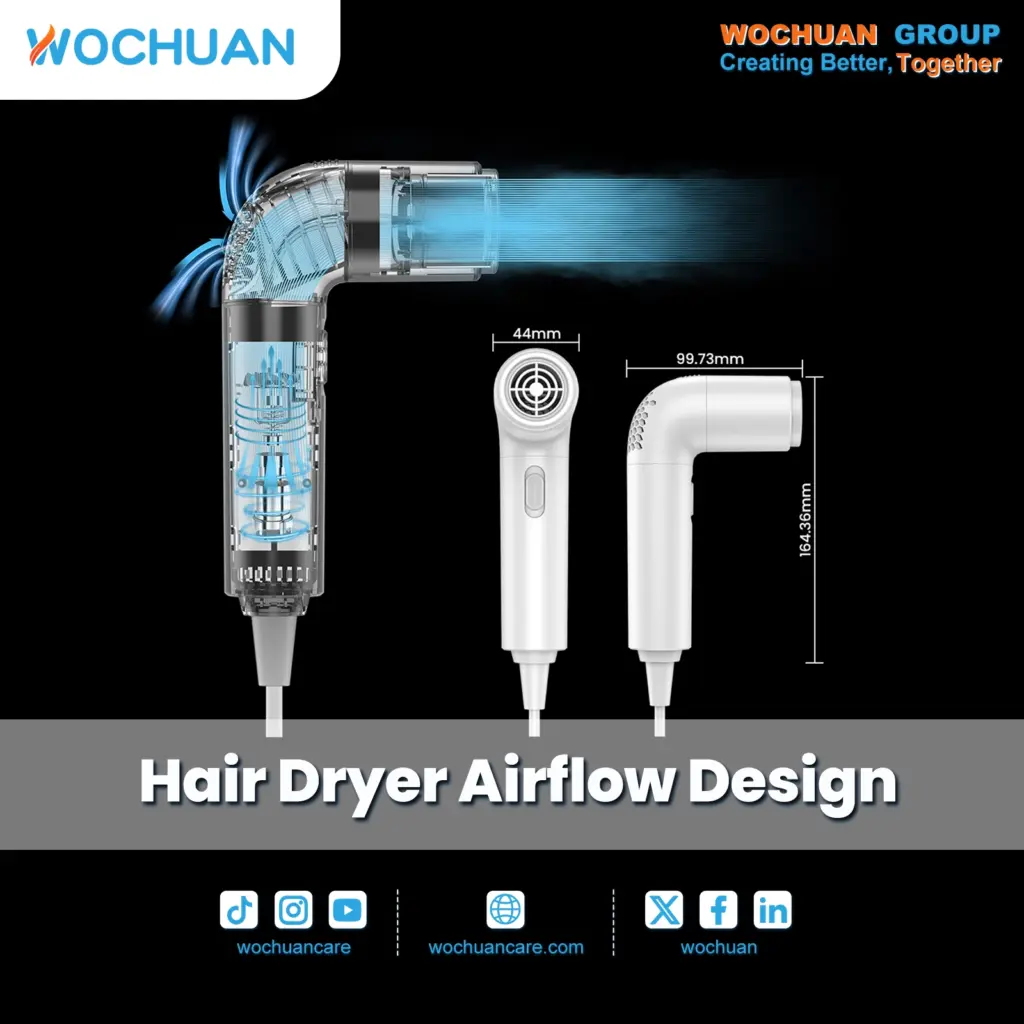 Wochuan W-501G hair dryer airflow design